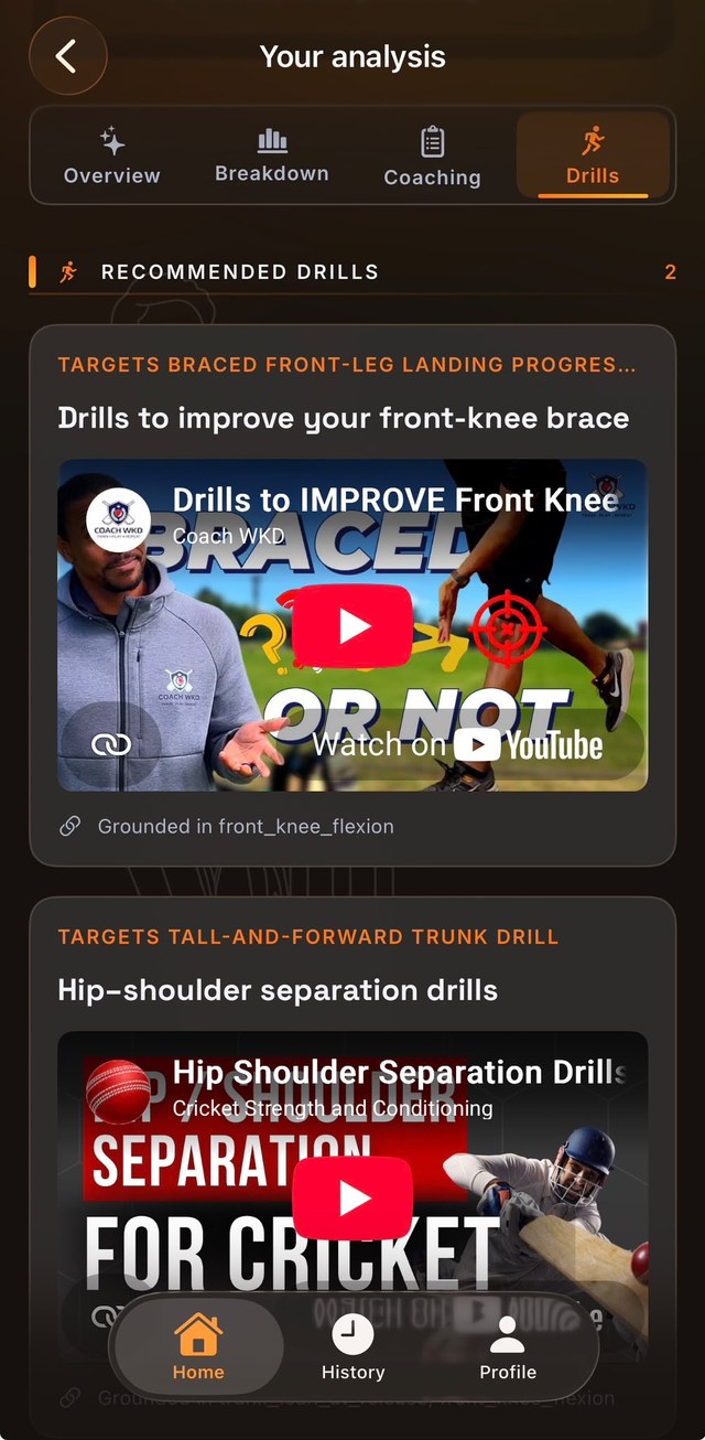 Recommended drills targeting measured faults